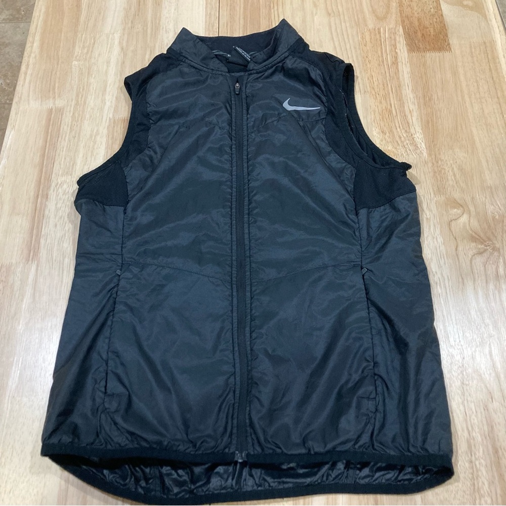 Nike Running Lightweight Black Performance Full Zip Vest Size M
